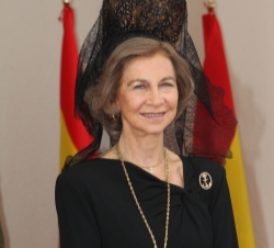 Doña Sofía durante el acto de madrinazgo